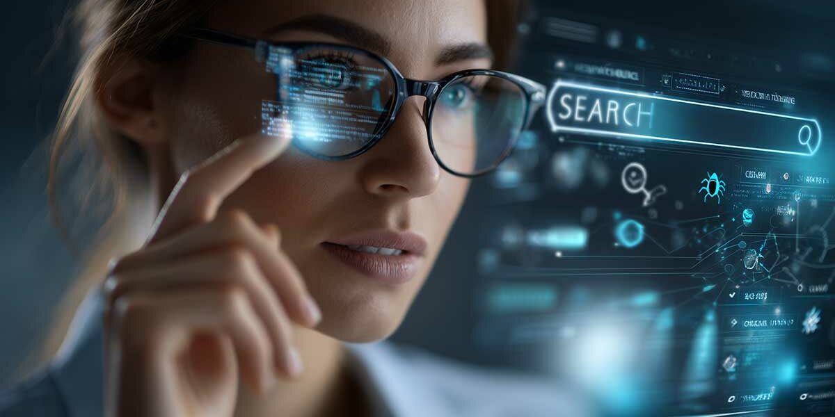 Visualisierung einer Google-ähnlichen Suche aus Sicht eines Websitebesuchers